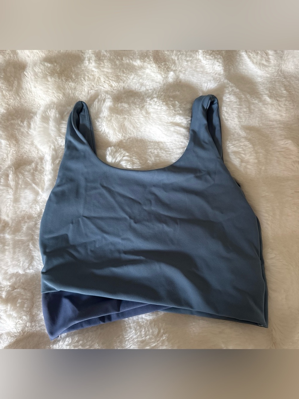 Women’s Scoop Neck Sports Bra - Slate Blue